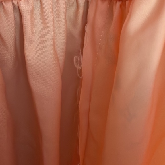 Vintage 1970s Handmade Floral Chiffon & Orange Dress with Matching Scarf - Picture 12 of 13